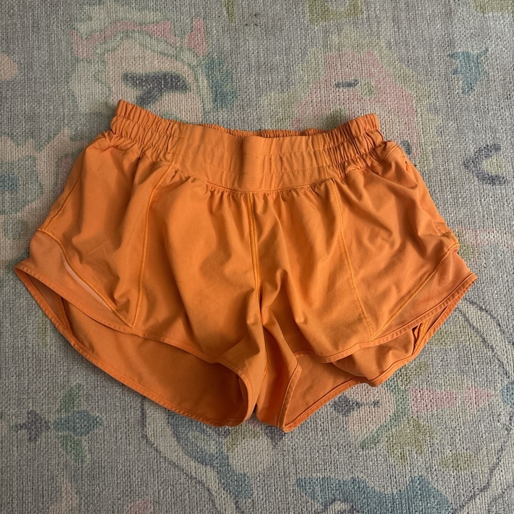 Lululemon Athletica Vibrant Orange Athletic Shorts